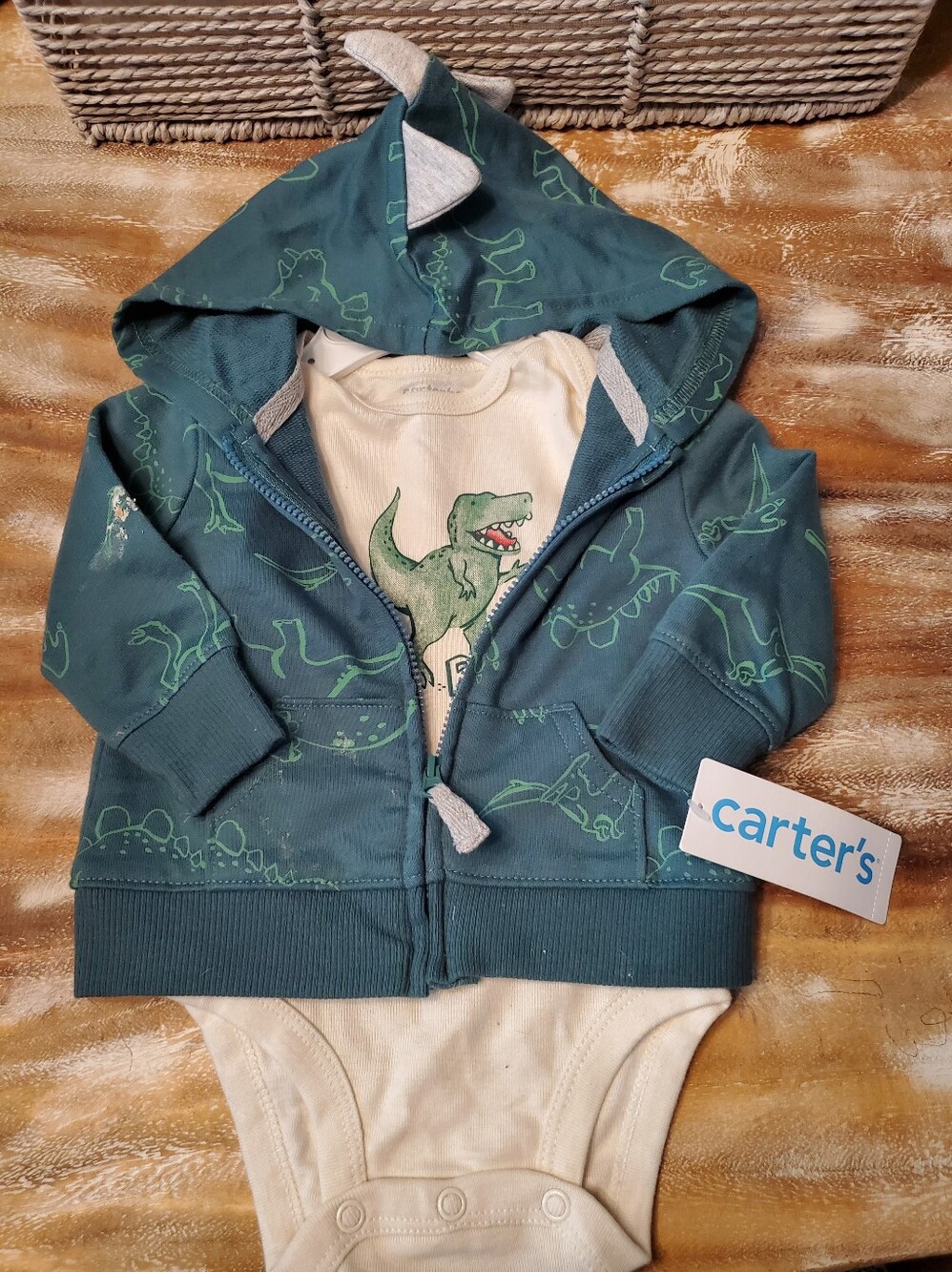 Carter's Dino Hoodie Two-Piece Set - Baby 3mos